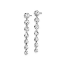 14K White Gold  Lab Grown Diamond Dangle Earring