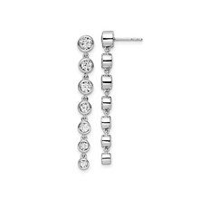 14K White Gold  Lab Grown Diamond Dangle Earring