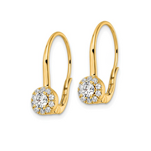 14K Yellow Gold Lab Grown Diamond Leverback Drop Earrings
