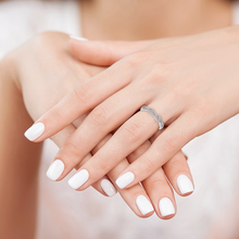 14K White Gold Lab-Grown Diamond Twisted Vine Ring