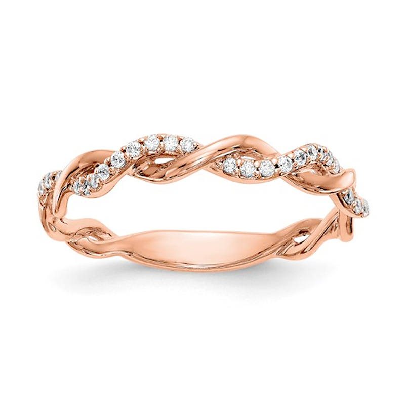 14K Rose Gold Lab-Grown Diamond Ring