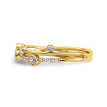 14K Yellow Gold Lab-Grown Diamond Criss Cross Ring