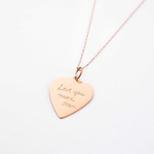 14k Yellow Gold Plated Sterling Silver Signature Heart Necklace