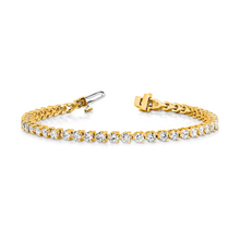 14k Yellow Gold Moissanite Tennis Bracelet