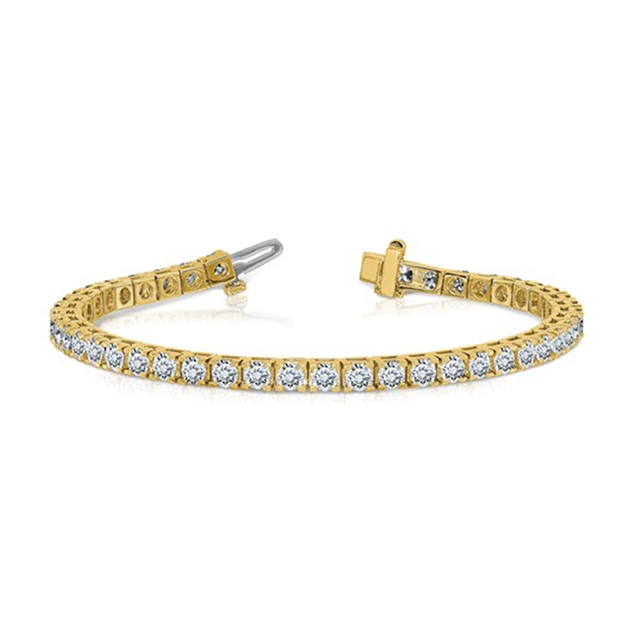 14K Gold 3.00ctw. Moissanite Tennis Bracelet