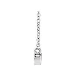 14K White Gold Petite Mom Script 18" Necklace