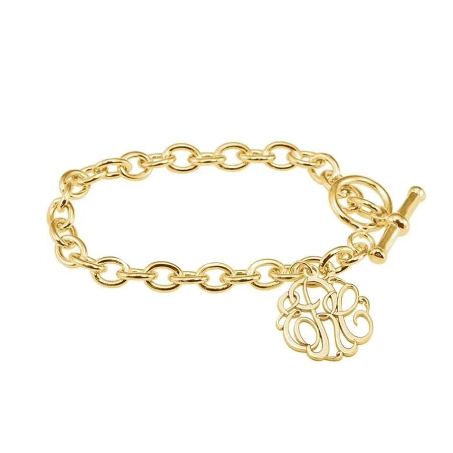 monogram bracelet yellow gold