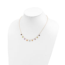 14K Gold Multi-color Semi Precious Gemstone Necklace