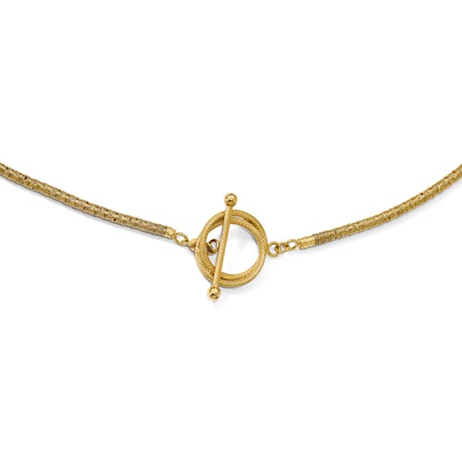 Sterling Silver Gold-plated Toggle Bracelet/Necklace