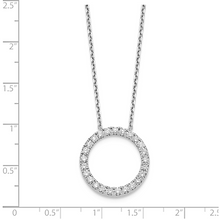 Circle 14K White Gold Lab Grown Diamond Necklace