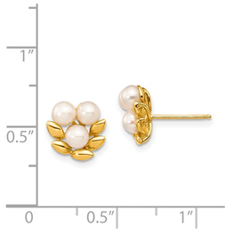 14K Gold Freshwater Cultured Pearl Earrings