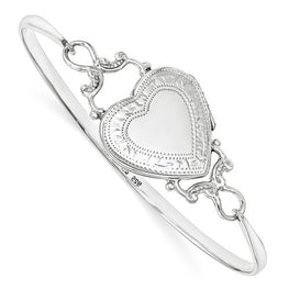 Sterling Silver Heart Locket Bracelet