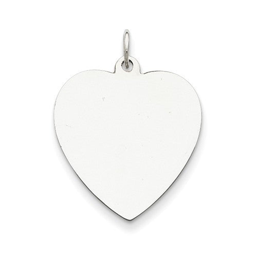 Sterling Silver Engraveable Heart Polished Front