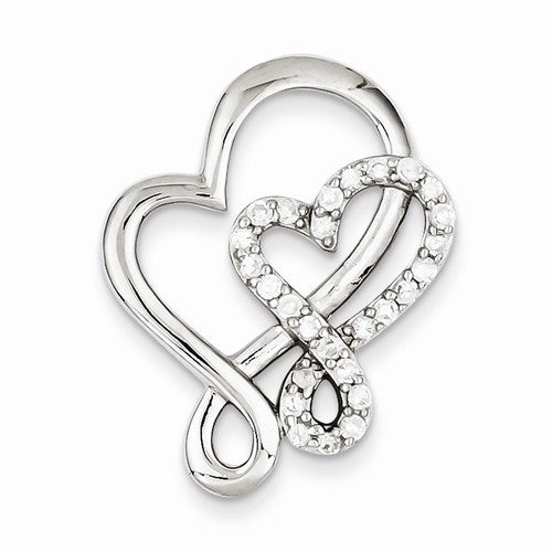 Sterling Silver Double Heart Pendant