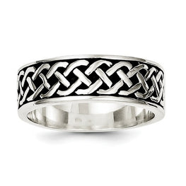 Sterling Silver Weave Design Ring