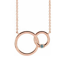 14K Rose Gold 1-5 Stone Family Circle 18