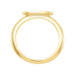 14K Yellow Gold 13x5.5 mm Oval Signet Ring