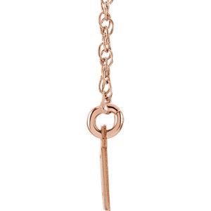 14K Rose Gold Roman Date Necklace