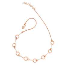 Sterling Silver Rose-tone Polished Necklace