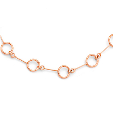 Sterling Silver Rose-tone Polished Necklace