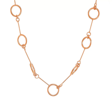 Sterling Silver Rose-tone Polished Necklace