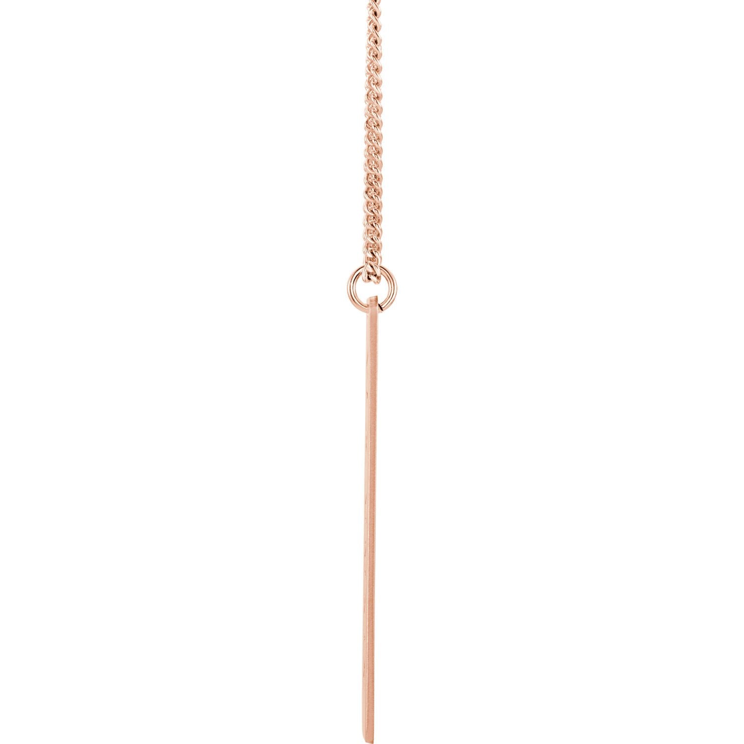 14K Rose Gold-Plated Roman Date Necklace