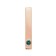 Single Birthstone 14K Yellow Gold Family Bar Pendant