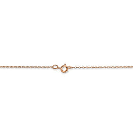 18 in - 14k Rose Gold .7 mm Cable Rope Chain