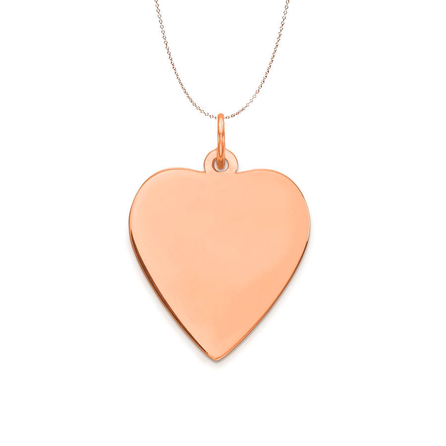 14k Rose Plated Sterling Silver Signature Heart Necklace