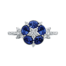 14K Gold Lab Grown Diamond & Sapphire