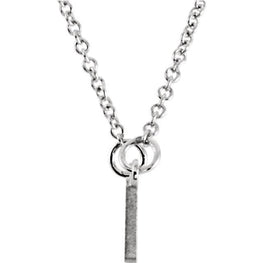 Engravable Sterling Silver Bar Necklace