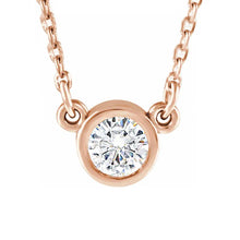 14K White Gold 4 mm Solitaire Moissanite Necklace