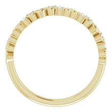 Yellow Gold Heart Diamond Anniversary Band