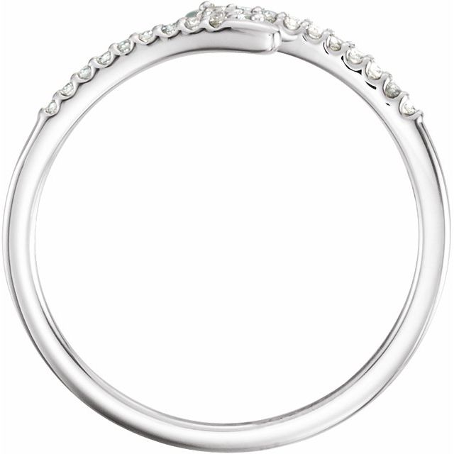 White Gold Thunder Diamond Stackable Ring