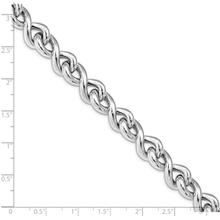 Leslie's Sterling Silver Rhodium-plated Fancy Link Bracelet