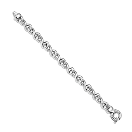 Leslie's Sterling Silver Rhodium-plated Fancy Link Bracelet