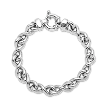 Leslie's Sterling Silver Rhodium-plated Fancy Link Bracelet