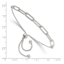Sterling Silver Multi Charm Paperclip Link Sisterhood Bracelet