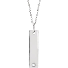 Sterling Silver Engravable Bar Pendant