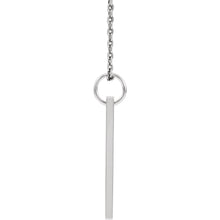 Sterling Silver Engravable Bar Pendant