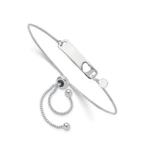 Sterling Silver Adjustable Pierced Heart Couples Bracelet