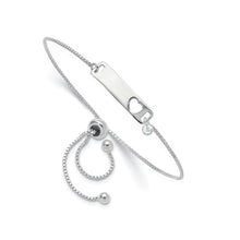 Sterling Silver Adjustable Pierced Heart Couples Bracelet