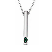 Sterling Silver 1-6 Stone Family Bar 16-18