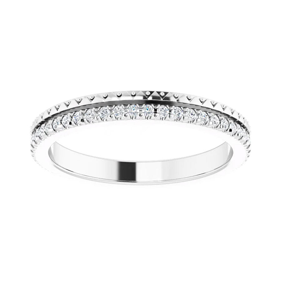 14K White 1/5 CTW Natural Diamond Eternity Band