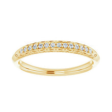 14K Yellow 1/10 CTW Diamond Wedding Band