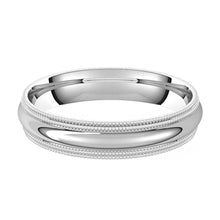 14K Yellow Gold Double Milgrain Wedding Band