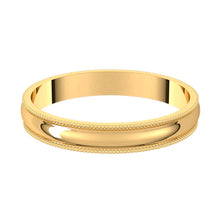 14K Yellow Lightweight Milgrain Wedding Band