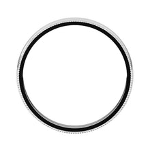 14K White Lightweight Milgrain Wedding Band