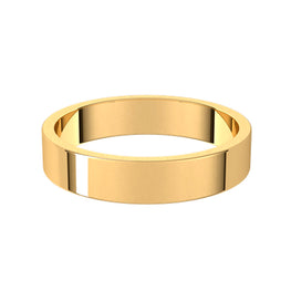 14K Yellow Gold Standard Fit Flat Wedding Band