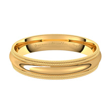 14K White Gold Double Milgrain Wedding Band